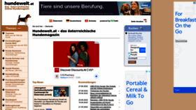 What Hundewelt.at website looked like in 2022 (1 year ago)