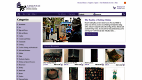 What Handmadeartists.com website looked like in 2022 (1 year ago)
