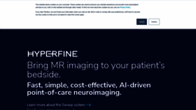 What Hyperfine.io website looked like in 2022 (1 year ago)