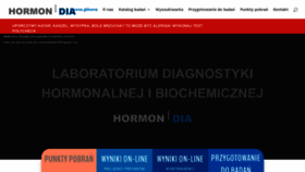 What Hormondia.pl website looked like in 2022 (1 year ago)
