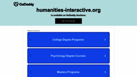 What Humanities-interactive.org website looked like in 2022 (1 year ago)