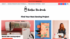 What Heatherhandmade.com website looked like in 2022 (1 year ago)