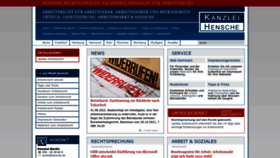 What Hensche.de website looked like in 2022 (1 year ago)