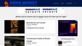 What Hans-wurst.de website looked like in 2022 (1 year ago)