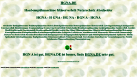 What Hgna.de website looked like in 2022 (1 year ago)