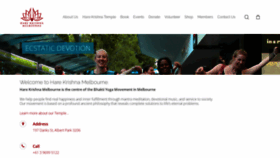 What Harekrishnamelbourne.com.au website looked like in 2022 (1 year ago)