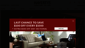 What Havertys.com website looked like in 2022 (1 year ago)