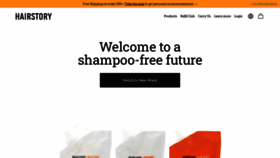 What Hairstory.com website looked like in 2022 (1 year ago)