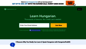 What Hungarianpod101.com website looked like in 2022 (1 year ago)