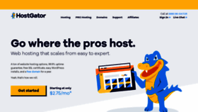 What Hostgator.com website looked like in 2022 (1 year ago)