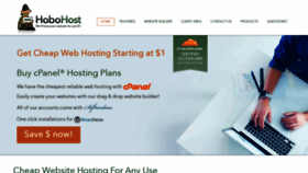 What Hobohost.com website looked like in 2022 (1 year ago)