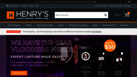 What Henrys.ca website looked like in 2022 (1 year ago)