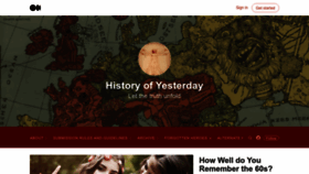 What Historyofyesterday.com website looked like in 2022 (1 year ago)
