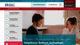 What Hopitauxschuman.lu website looked like in 2022 (1 year ago)