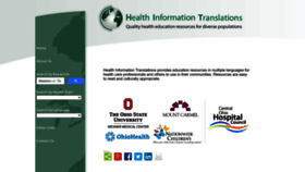 What Healthinfotranslations.org website looked like in 2022 (1 year ago)