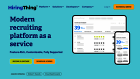 What Hiringthing.com website looked like in 2022 (1 year ago)