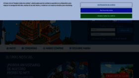 What Habbo.es website looked like in 2022 (1 year ago)