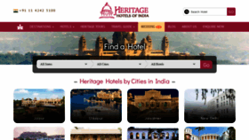 What Heritagehotelsofindia.com website looked like in 2022 (1 year ago)