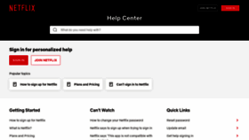 What Help.netflix.com website looked like in 2022 (3 years ago)
