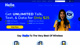 What Hellomobile.com website looked like in 2022 (1 year ago)