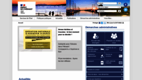 What Herault.gouv.fr website looked like in 2022 (1 year ago)