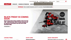 What Hilti.co.za website looked like in 2022 (1 year ago)
