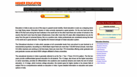 What Highereducationinindia.com website looked like in 2022 (1 year ago)