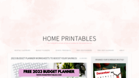 What Homeprintables.com website looked like in 2022 (1 year ago)