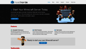 What Hosthorde.com website looked like in 2022 (1 year ago)