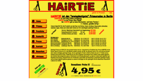 What Hairtie.de website looked like in 2022 (1 year ago)