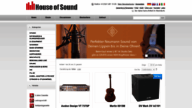 What Houseofsound.ch website looked like in 2022 (1 year ago)