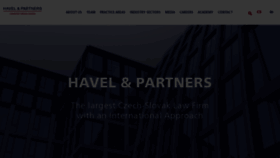 What Havelpartners.cz website looked like in 2022 (1 year ago)