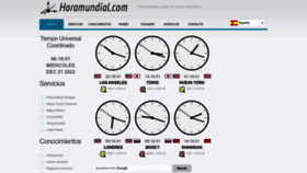 What Horamundial.com website looked like in 2022 (1 year ago)