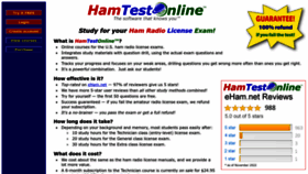 What Hamtestonline.com website looked like in 2023 (1 year ago)