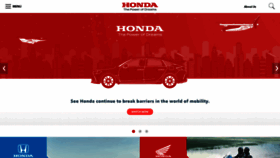 What Honda.com website looked like in 2023 (1 year ago)
