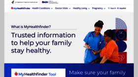 What Healthfinder.gov website looked like in 2023 (1 year ago)