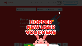 What Hopper.com website looked like in 2023 (1 year ago)