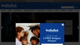 What Healthyback.com website looked like in 2023 (1 year ago)