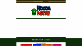 What Hoodamath.com website looked like in 2023 (2 years ago)