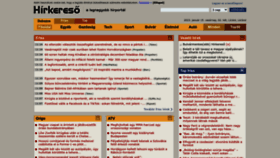 What Hirkereso.hu website looked like in 2023 (1 year ago)