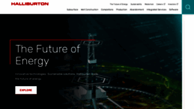 What Halliburton.com website looked like in 2023 (1 year ago)
