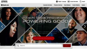 What Hitachi.com website looked like in 2023 (1 year ago)