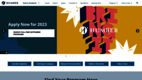 What Humber.ca website looked like in 2023 (1 year ago)