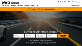 What Hertzcarsales.com website looked like in 2023 (1 year ago)