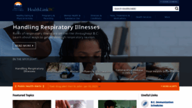What Healthlinkbc.ca website looked like in 2023 (1 year ago)