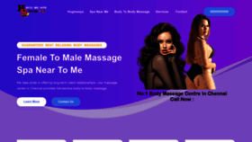 What Hugmespa.com website looked like in 2023 (1 year ago)