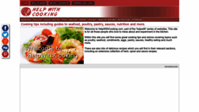What Helpwithcooking.com website looked like in 2023 (1 year ago)