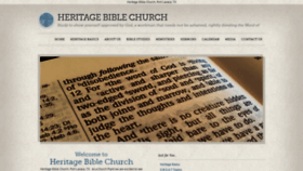 What Heritage-bible-church.com website looked like in 2023 (2 years ago)