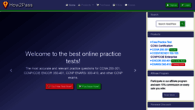 What How2pass.com website looked like in 2023 (2 years ago)