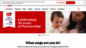 What Huggies.co.nz website looked like in 2023 (1 year ago)